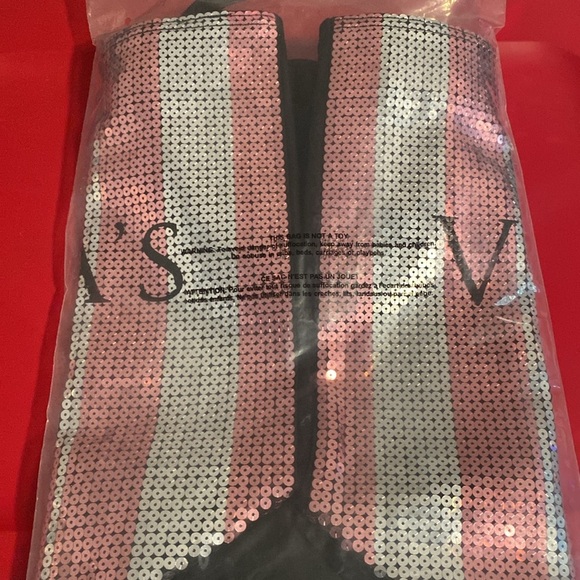 Victoria’s Secret 🩷🩶Sequined🩷🩶🖤Black🖤Logo Canvas Tote 👜/NWT - Picture 8 of 8